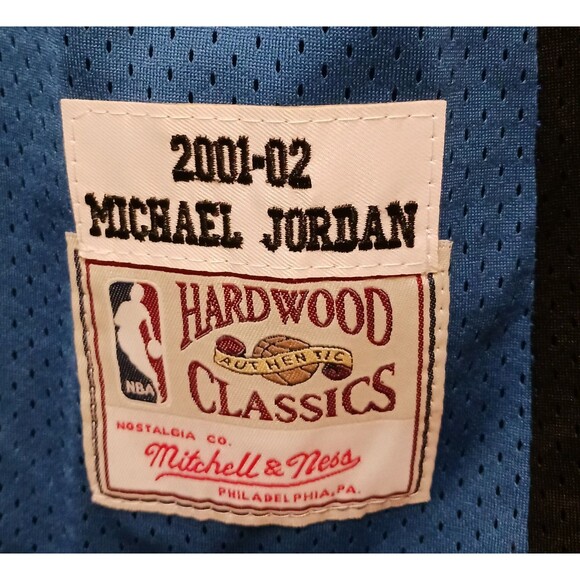 Michael Jordan (Mitch/Ness)-(Wizards)-(Jersey)-(Blue)-(Good Cond.)-(XL)-$100.00 - Picture 11 of 12